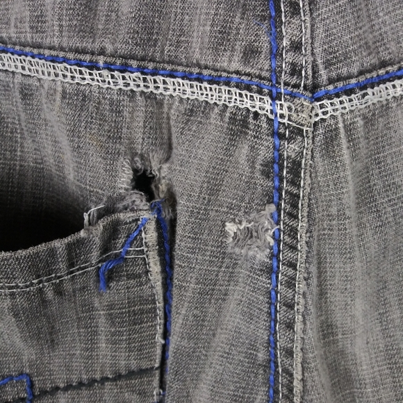 Vtg Evolution In Design Baggy Skater Y2k Jeans Denim Grunge Men 38x34 Gray - Picture 10 of 10